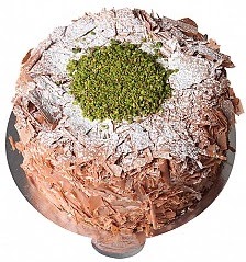 Ankara 4 ile 6 kişilik Çikolatalı Fıstıklı yaş pasta